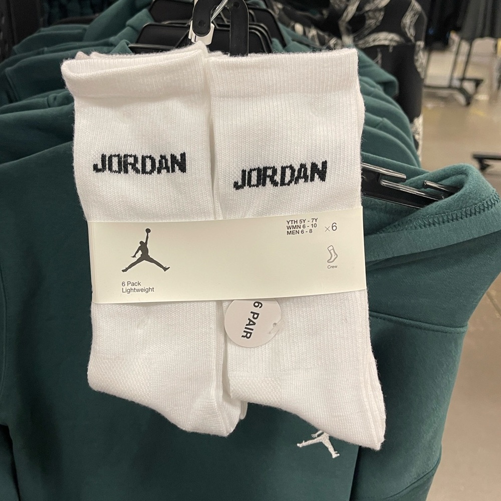 Jordan White Athletic Crew Socks JORDAN JUMPMAN CREW Socks 
6PK - Picture 16 of 16